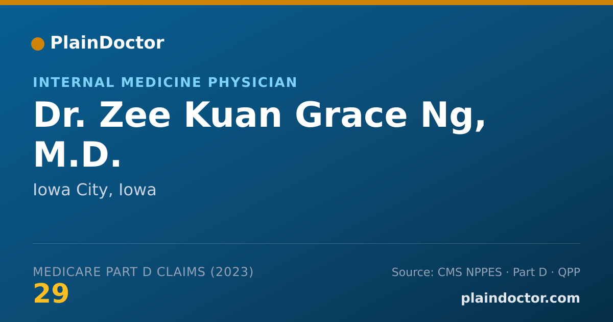 Shareable card for Zee Kuan Grace Ng, M.D. - Internal Medicine Physician, Iowa City, IA
