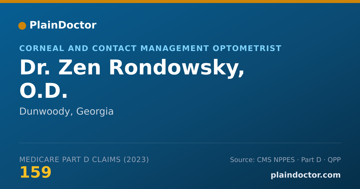Shareable card for Zen Rondowsky, O.D. - Corneal and Contact Management Optometrist, Dunwoody, GA
