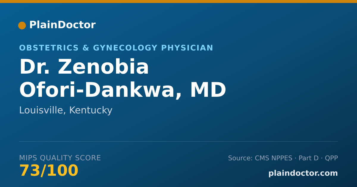 Shareable card for Zenobia Ofori-Dankwa, MD - Obstetrics & Gynecology Physician, Louisville, KY