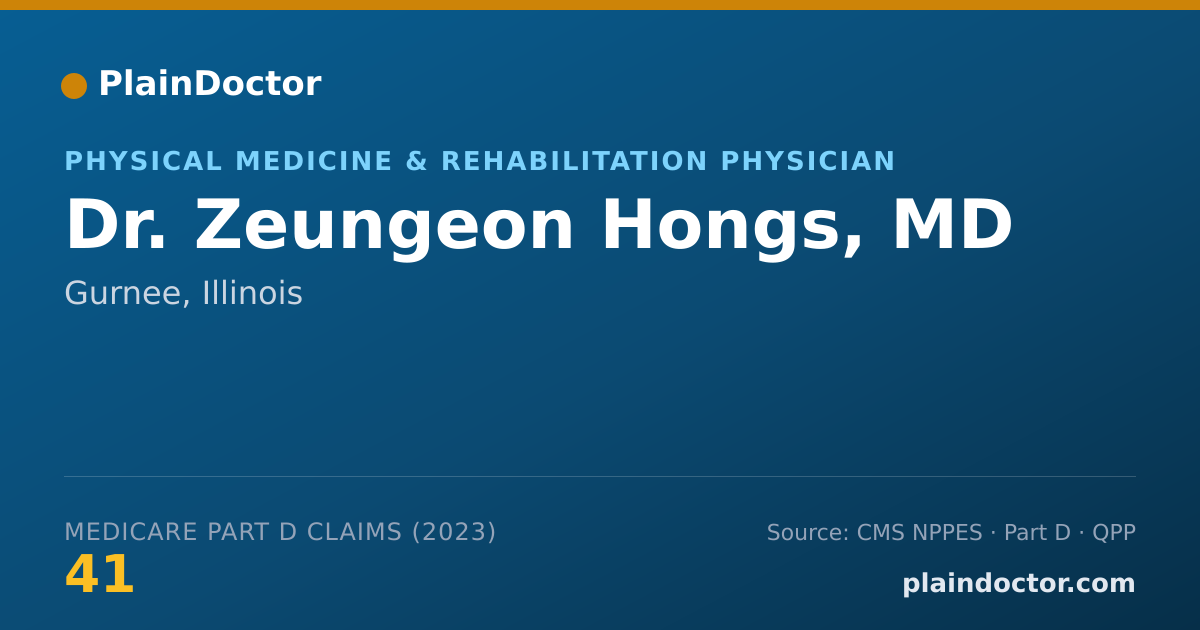 Shareable card for Zeungeon Hongs, MD - Physical Medicine & Rehabilitation Physician, Gurnee, IL