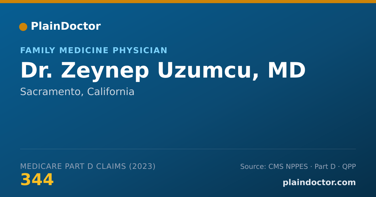 Shareable card for Zeynep Uzumcu, MD - Family Medicine Physician, Sacramento, CA