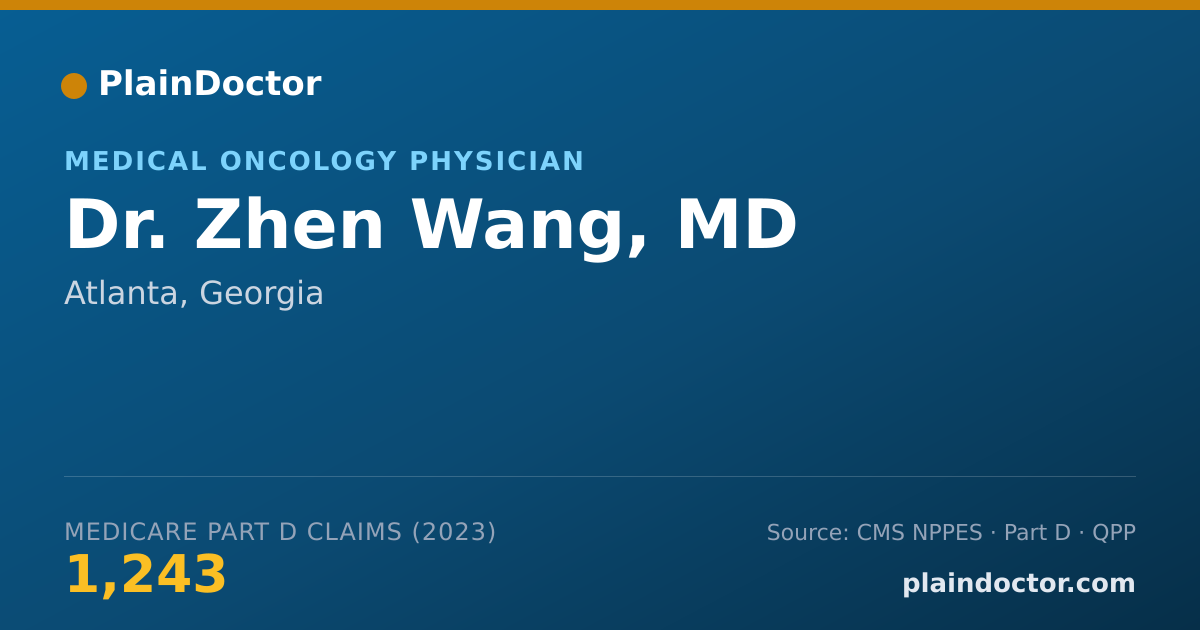 Shareable card for Zhen Wang, MD - Medical Oncology Physician, Atlanta, GA