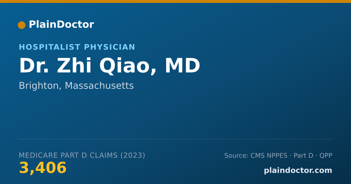 Shareable card for Zhi Qiao, MD - Hospitalist Physician, Brighton, MA