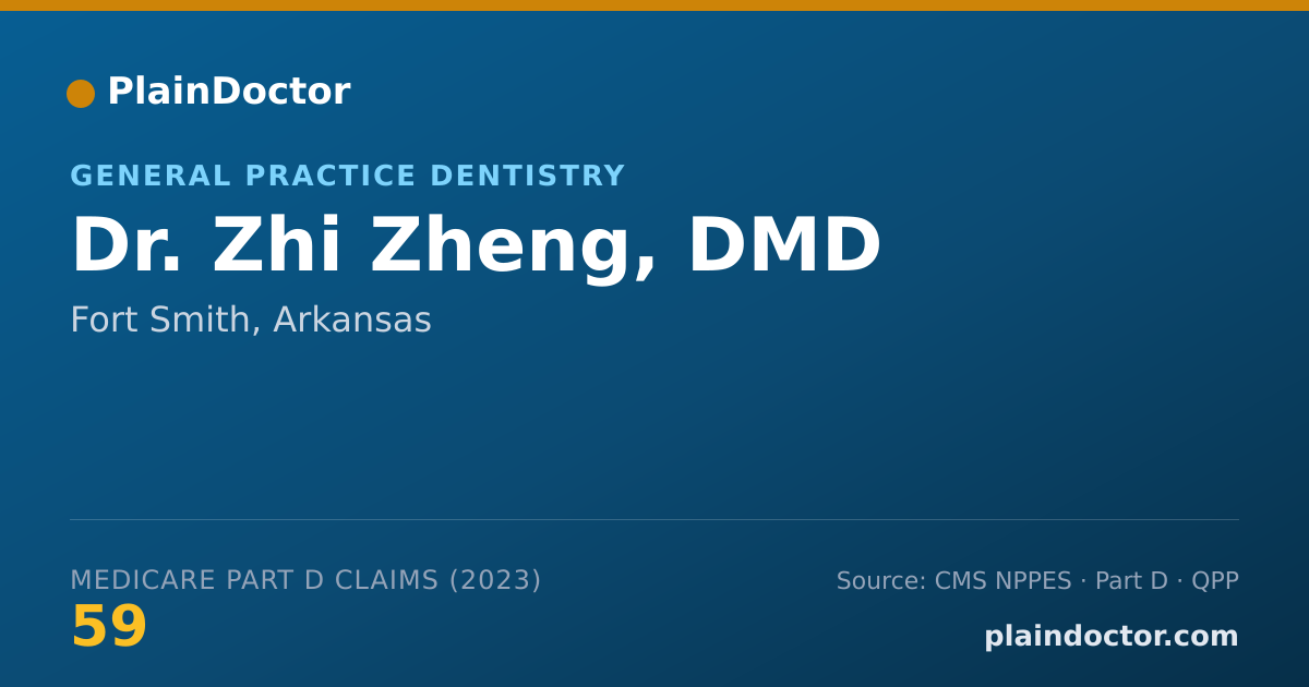 Shareable card for Zhi Zheng, DMD - General Practice Dentistry, Fort Smith, AR