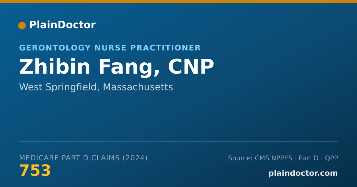 Shareable card for Zhibin Fang, CNP - Gerontology Nurse Practitioner, West Springfield, MA
