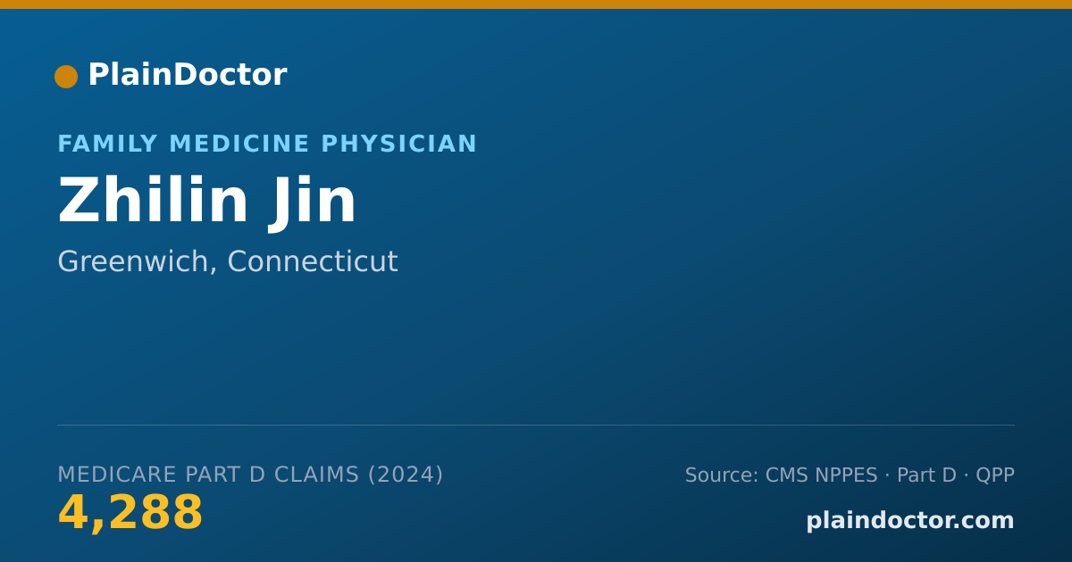 Shareable card for Zhilin Jin - Family Medicine Physician, Greenwich, CT