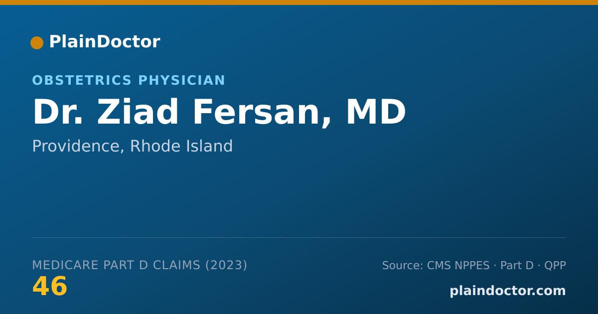 Shareable card for Ziad Fersan, MD - Obstetrics Physician, Providence, RI