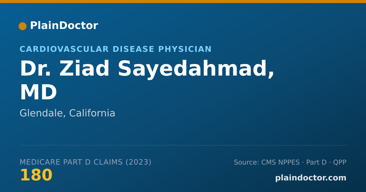 Shareable card for Ziad Sayedahmad, MD - Cardiovascular Disease Physician, Glendale, CA