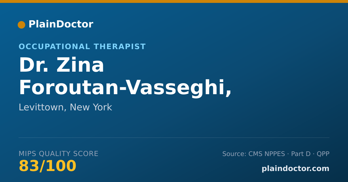 Shareable card for Zina Foroutan-Vasseghi, OCCUPATIONAL THERAPI - Occupational Therapist, Levittown, NY