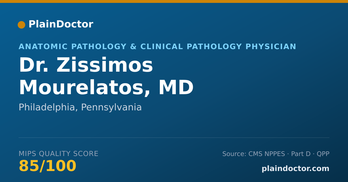 Shareable card for Zissimos Mourelatos, MD - Anatomic Pathology & Clinical Pathology Physician, Philadelphia, PA