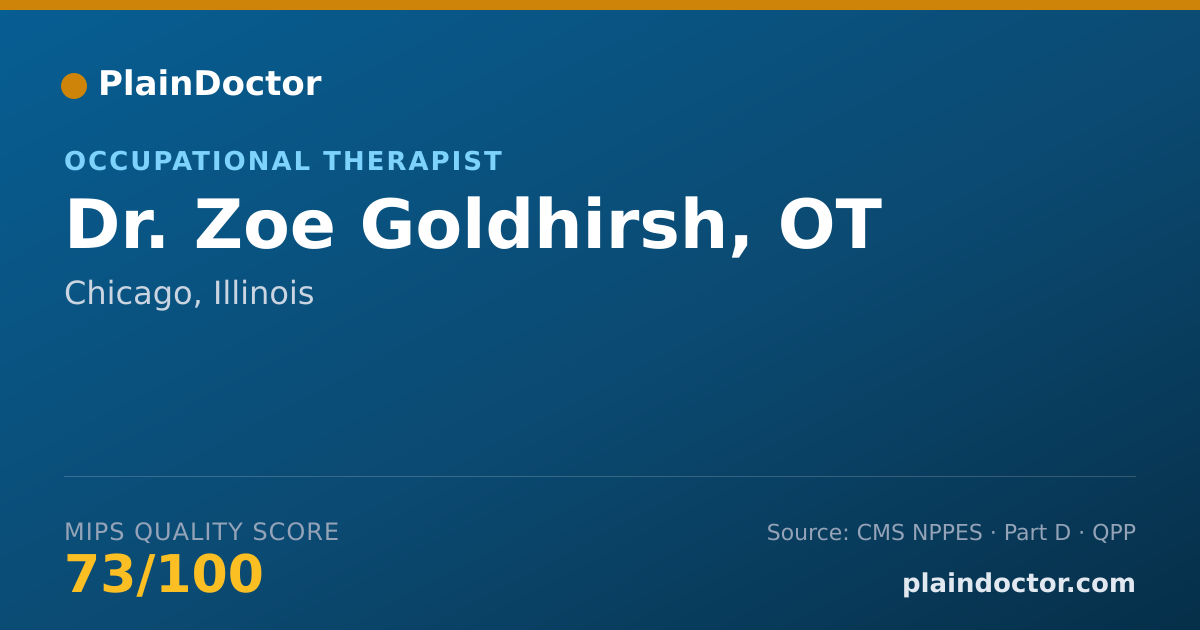 Shareable card for Zoe Goldhirsh, OT - Occupational Therapist, Chicago, IL