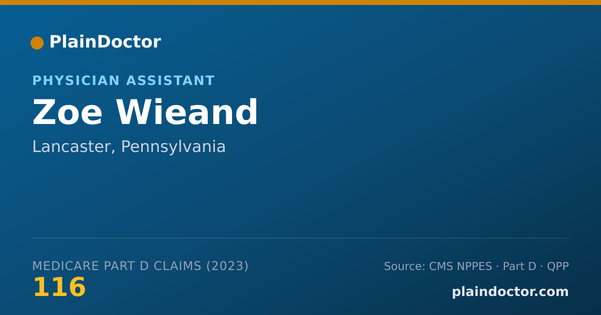 Shareable card for Zoe Wieand - Physician Assistant, Lancaster, PA