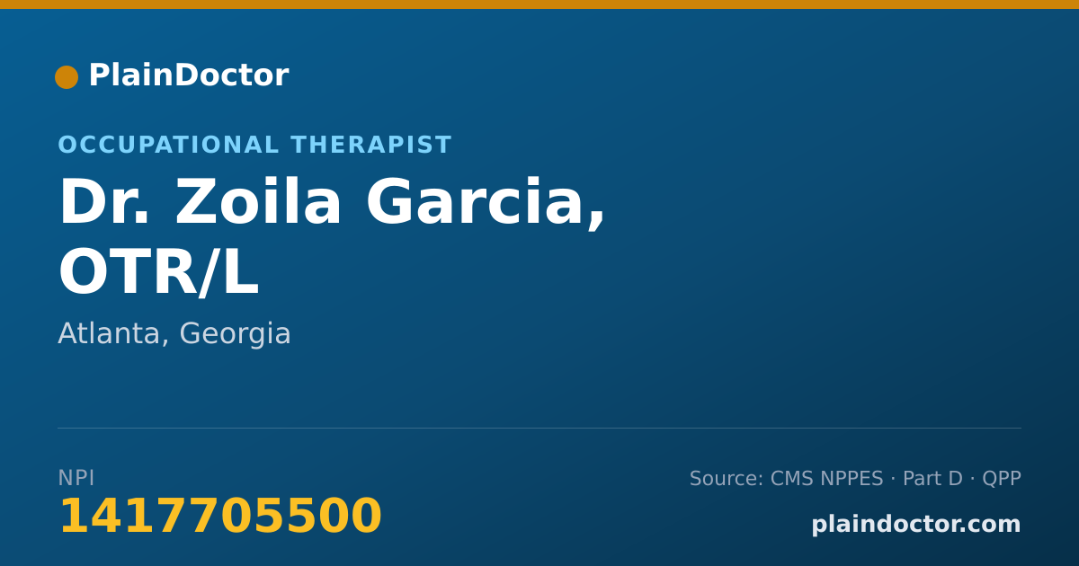 Shareable card for Zoila Garcia, OTR/L - Occupational Therapist, Atlanta, GA