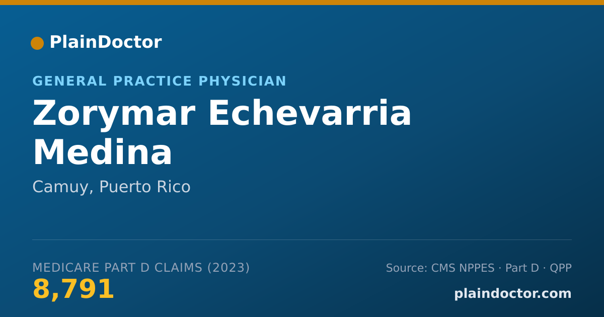 Shareable card for Zorymar Echevarria Medina - General Practice Physician, Camuy, PR
