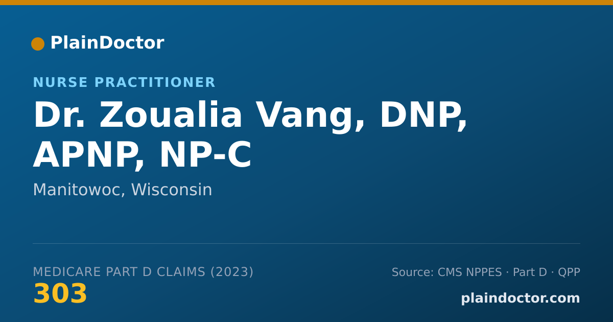 Shareable card for Zoualia Vang, DNP, APNP, NP-C - Nurse Practitioner, Manitowoc, WI