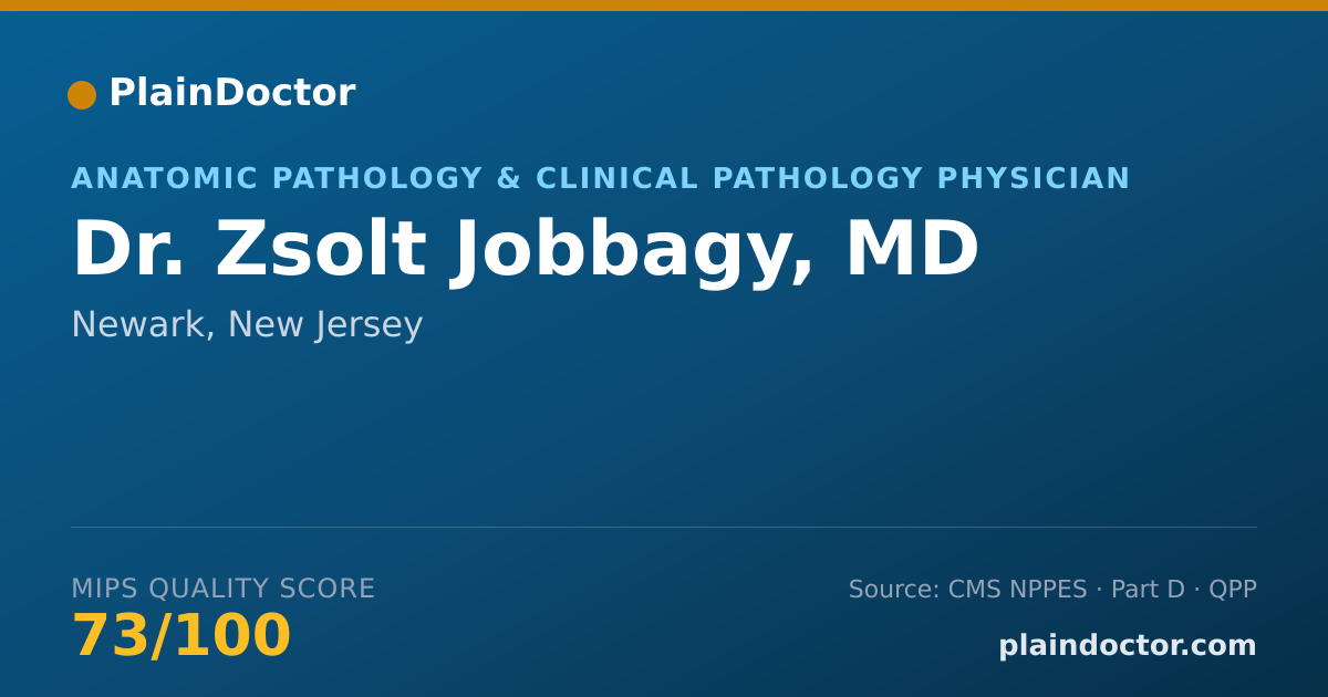 Shareable card for Zsolt Jobbagy, MD - Anatomic Pathology & Clinical Pathology Physician, Newark, NJ