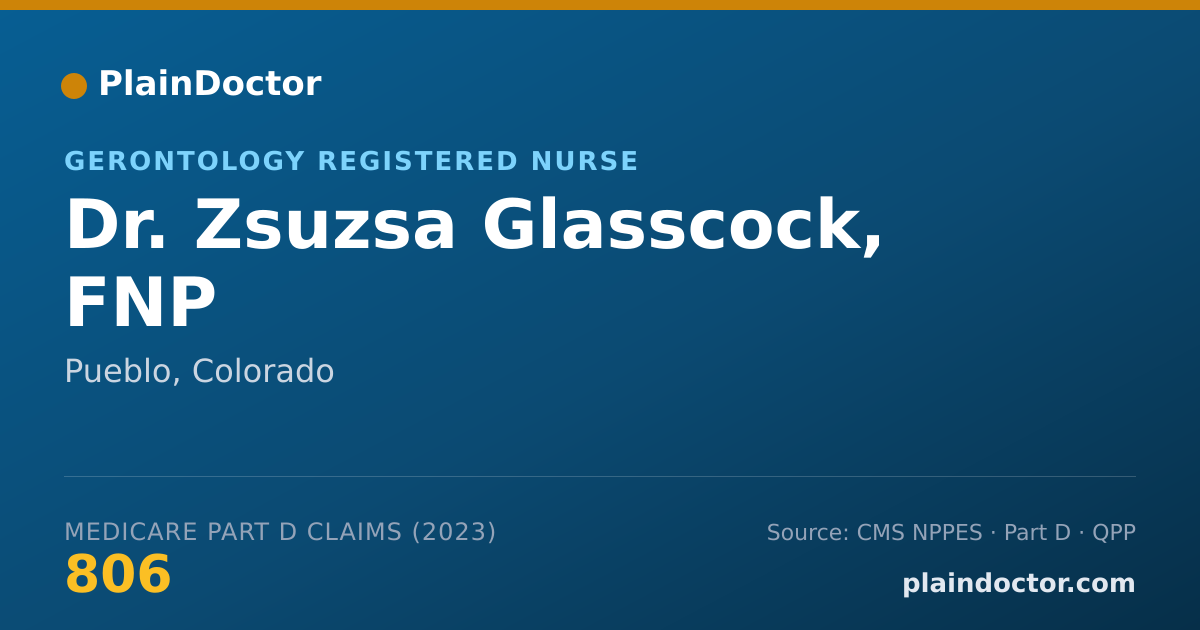 Shareable card for Zsuzsa Glasscock, FNP - Gerontology Registered Nurse, Pueblo, CO
