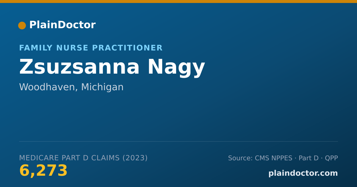 Shareable card for Zsuzsanna Nagy - Family Nurse Practitioner, Woodhaven, MI