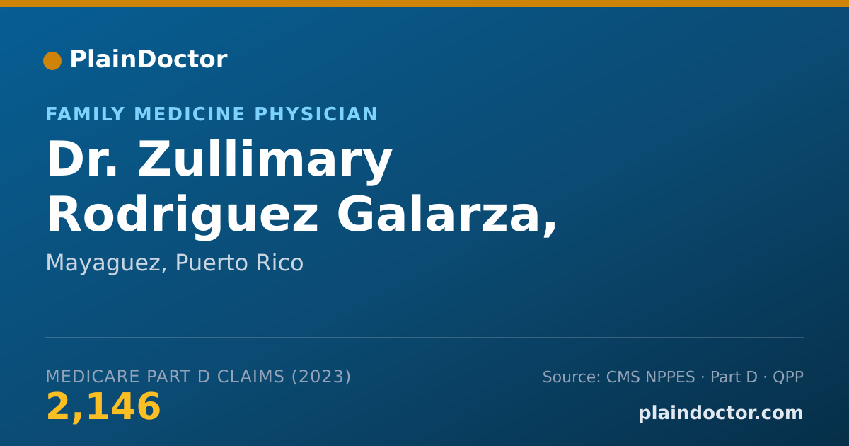 Shareable card for Zullimary Rodriguez Galarza, M.D. - Family Medicine Physician, Mayaguez, PR