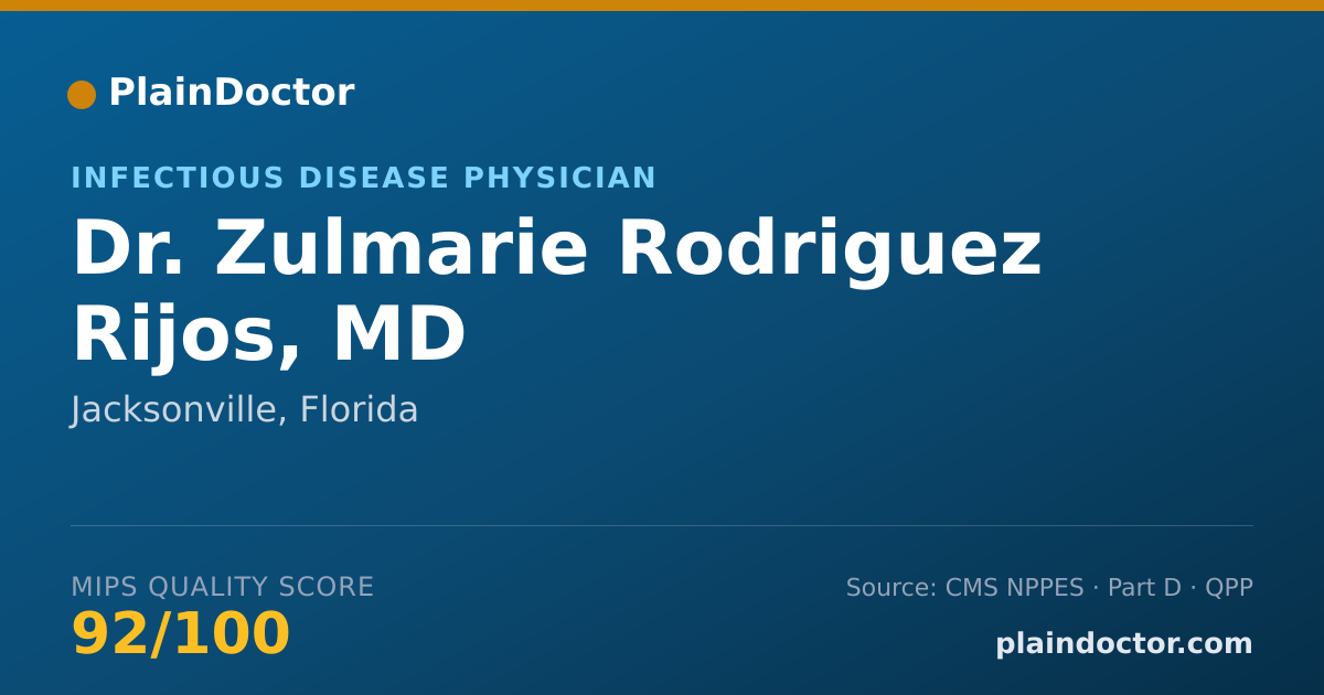 Shareable card for Zulmarie Rodriguez Rijos, MD - Infectious Disease Physician, Jacksonville, FL