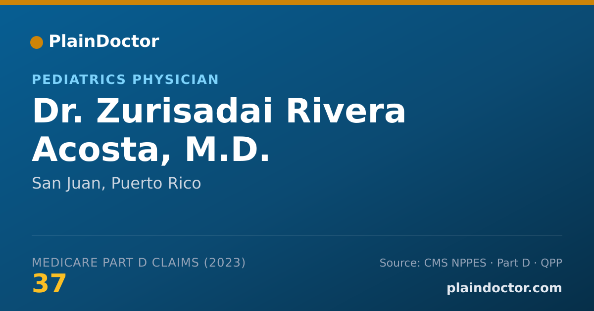 Shareable card for Zurisadai Rivera Acosta, M.D. - Pediatrics Physician, San Juan, PR