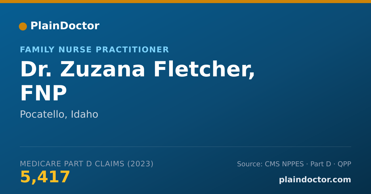 Shareable card for Zuzana Fletcher, FNP - Family Nurse Practitioner, Pocatello, ID