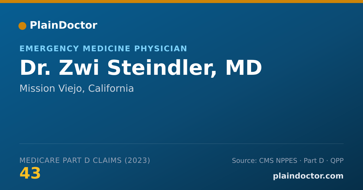 Shareable card for Zwi Steindler, MD - Emergency Medicine Physician, Mission Viejo, CA